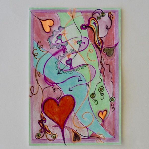 Artizan Postcard ….Love U ! ( 6 in pack) - KatCdesign
