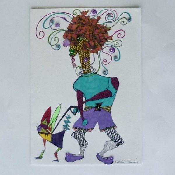 Rufus & Dog Postcard - KatCdesign
