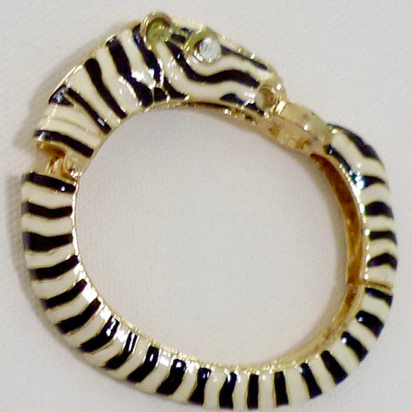 Zebra Bracelet….Enamelled - KatCdesign